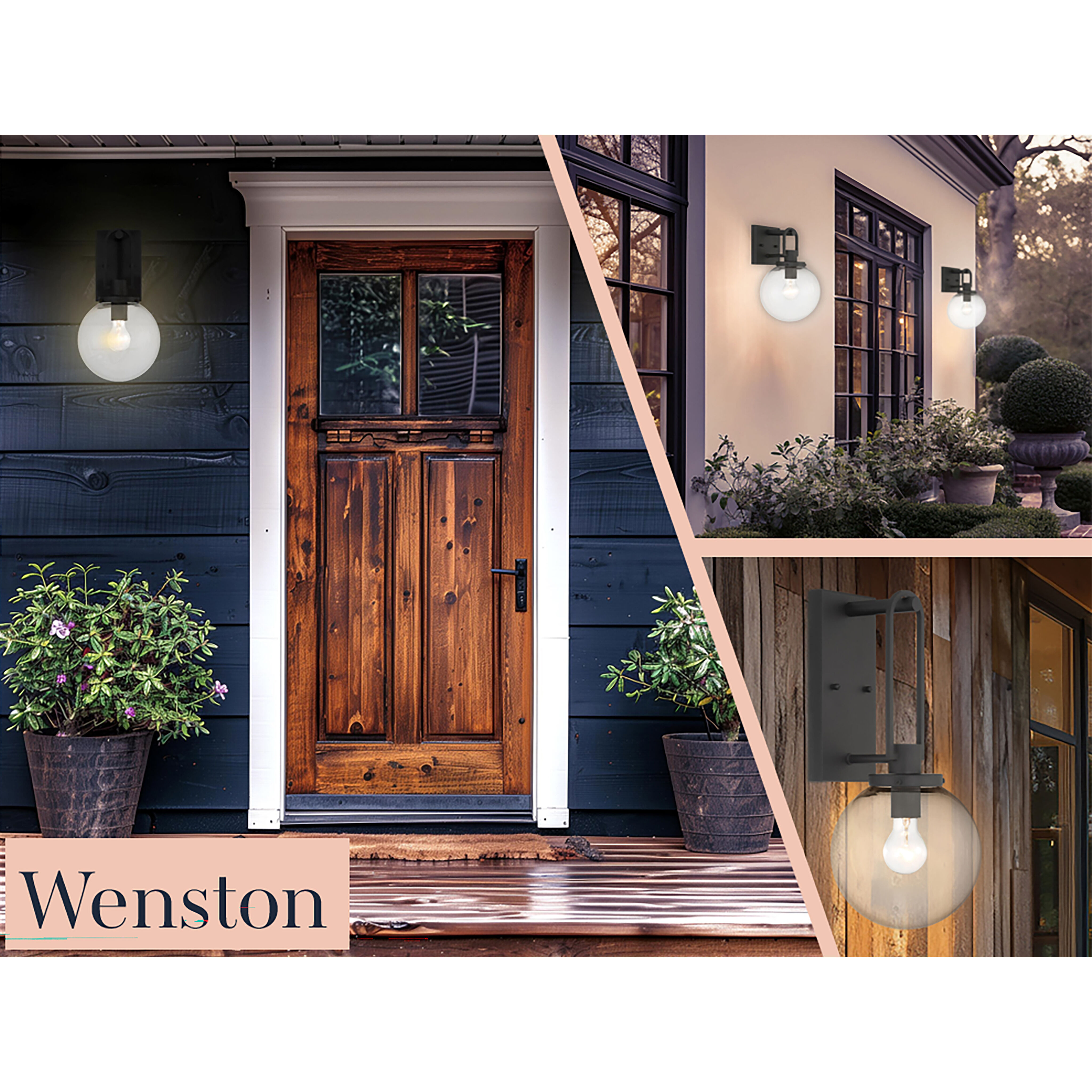 Wenston Outdoor Wall Mount in Sand Coal, Great Outdoors